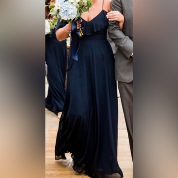 Jenny Yoo Mila in Navy - Picture 3 of 5